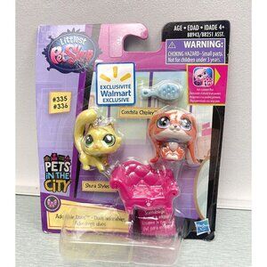 Littlest Pet Shop Hasbro In The City  Shura & Conchita  Figures #335  #336